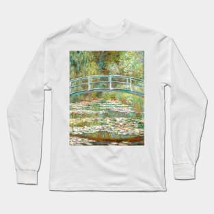 Bridge over a Pond of Water Lilies Long Sleeve T-Shirt